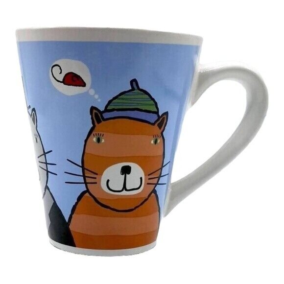 2/$15 Riviera Van Beers Kitty Cat Mug 4.75" Signature Stoneware Crazy Cat Lady - Picture 2 of 7